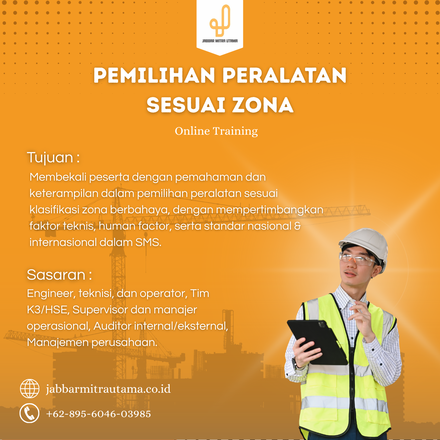 Pemilihan Peralatan Sesuai Zona